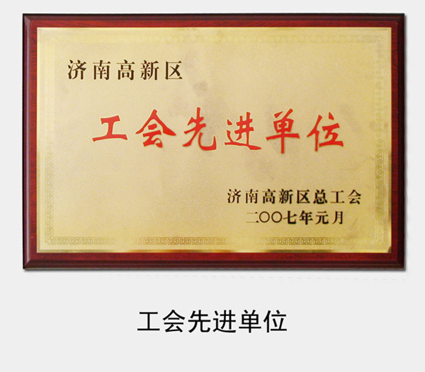 2007年，被高新區總工會評為“工會先進單位”